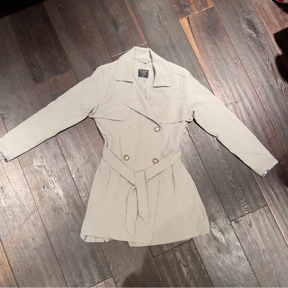 Abercrombie & Fitch Teal Trench Coat